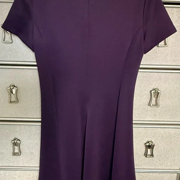 💜 DKNY💜 Fit and Flare Plum Dress size 4 - Picture 5 of 10